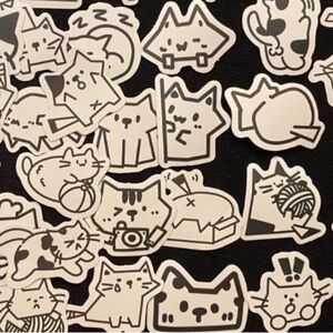 Cat-themed stickers are cute and funny | Get 20 chosen randomly